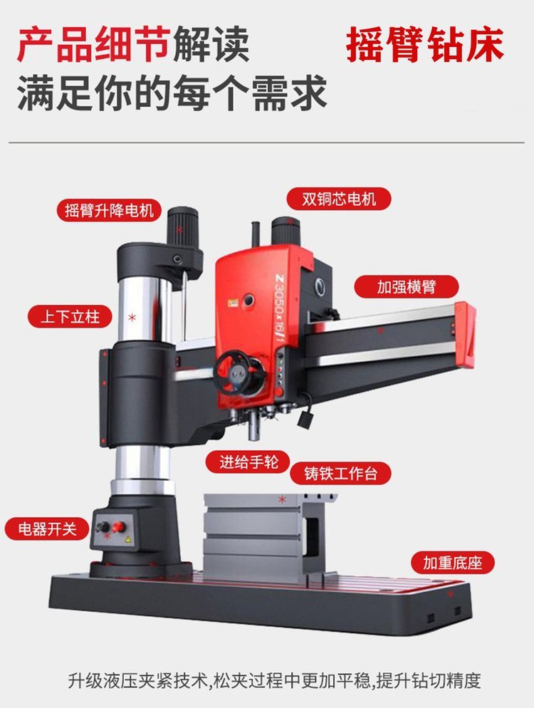 Z3032 搖臂鉆床 齒輪箱機(jī)械變速與鉆孔攻絲的高效解決方案